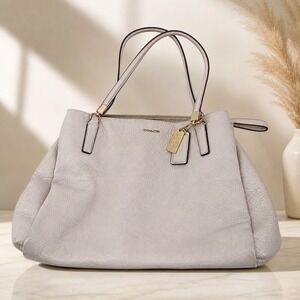 Coach Madison Phoebe Shoulder Bag Pebble Leather Chalk White 27859 Gold Hardware